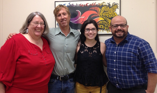 From left to right: Jane Ramírez, M.A, thesis advisor, David Auerbach, Ph. D., Lisa Pagán Pérez, and Alejandro Álvarez Nieves, Ph. D.