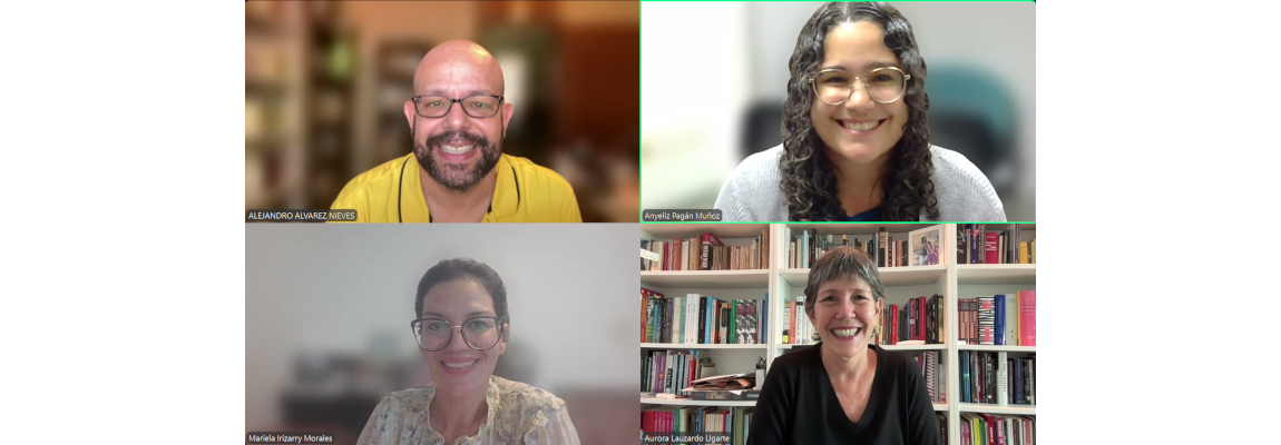 From left to right, Alejandro Álvarez Nieves, Ph. D., Anyeliz Pagán Muñoz, Ph. D., Mariela Irizarry Morales, and thesis advisor Aurora Lauzardo Ugarte, Ph. D.