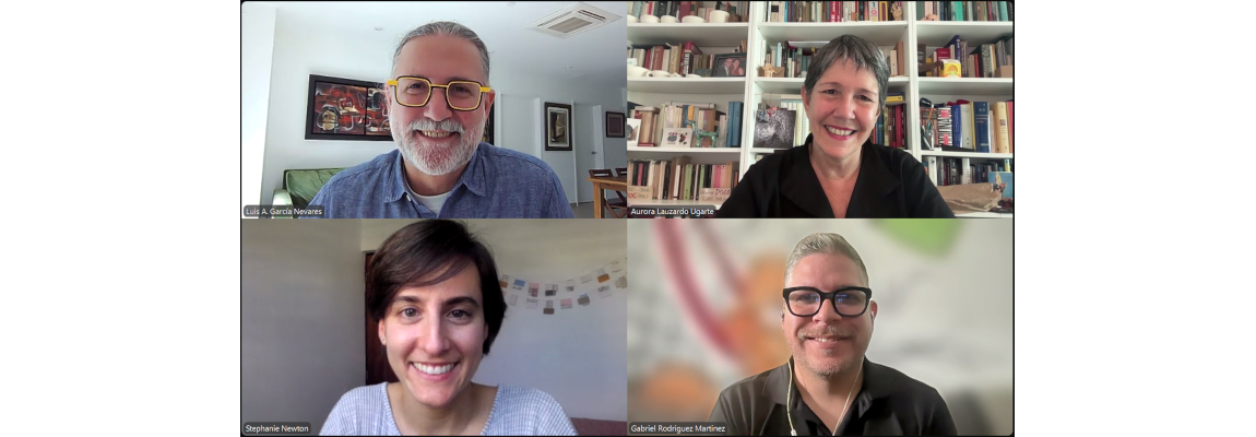 From left to right, Luis A. García Nevares, Ph. D., Aurora Lauzardo Ugarte, Ph. D., Stephanie Newton , and thesis advisor Gabriel Rodríguez Martínez, Ph. D.