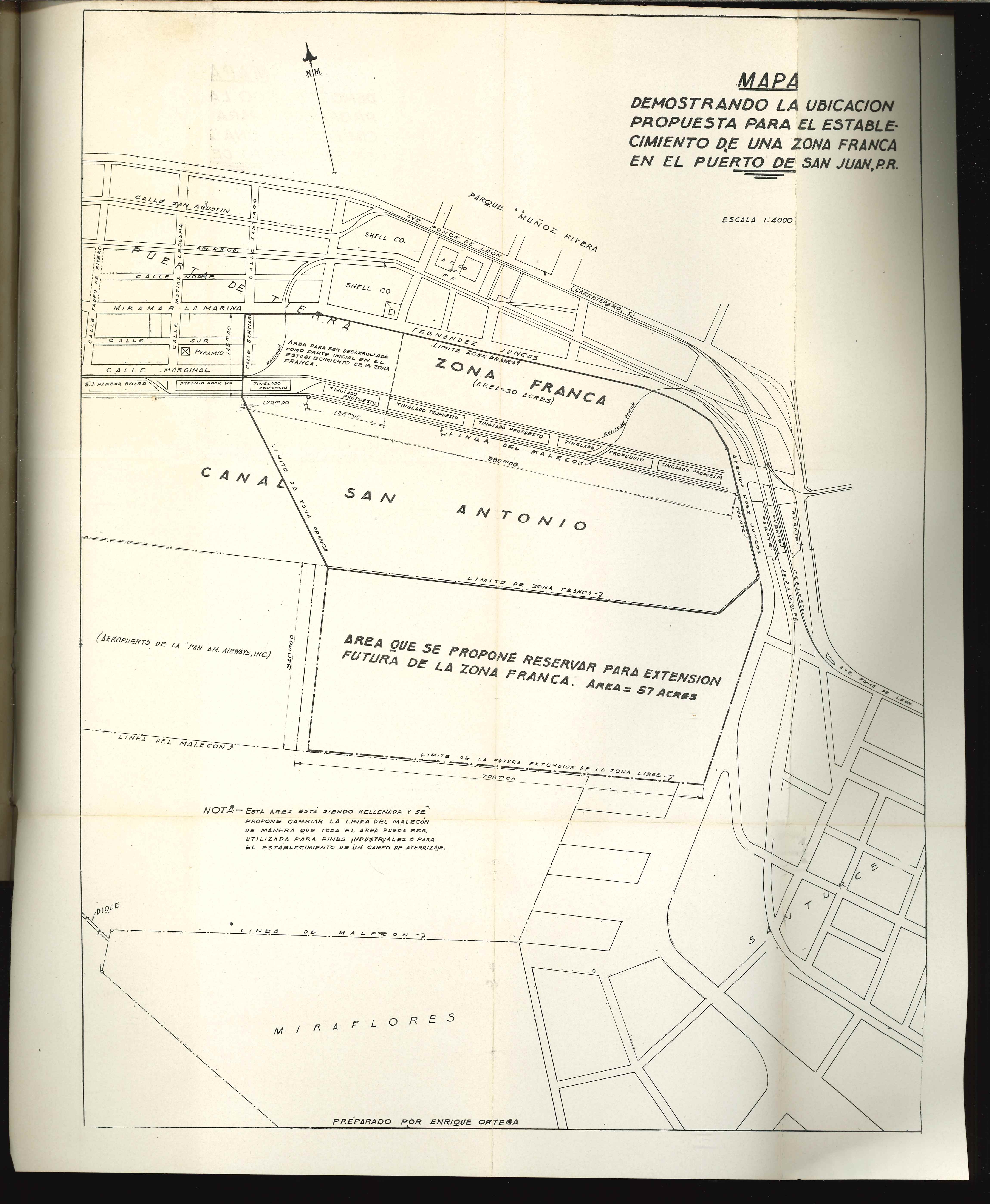 Miniatura del plano de la zona franca propuesta